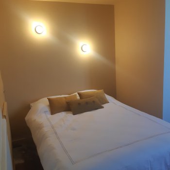 Chambre Pleinitude, vue du lit