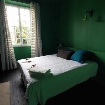 Chambre Orion, vue du lit